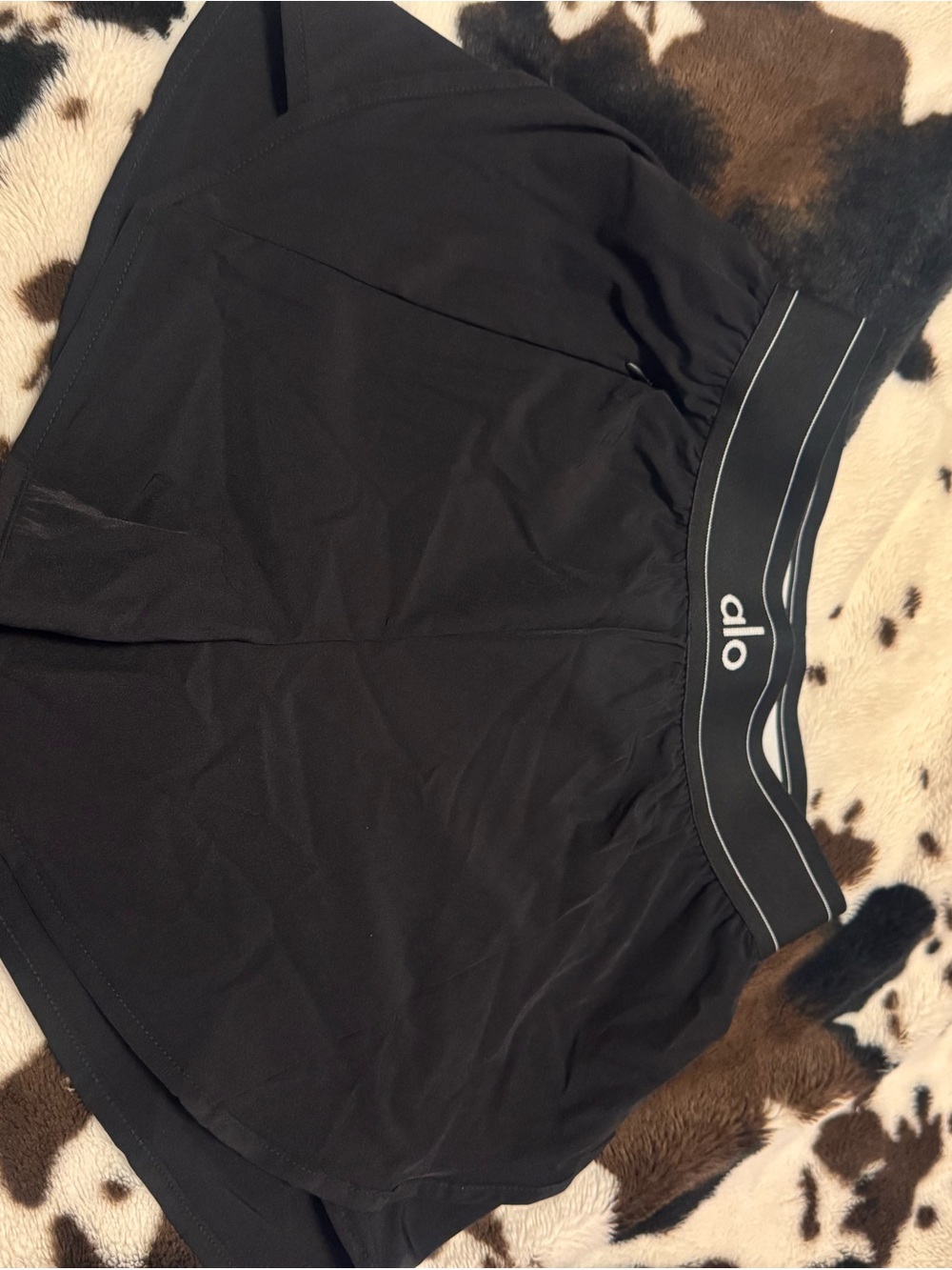 ALO Yoga Black Athletic Shorts with Branded Waistband
